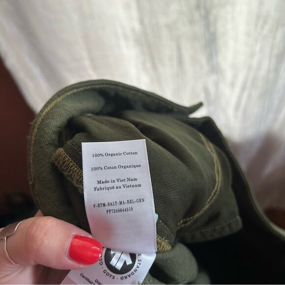 The Everlane x Marques' Almeida Canvas Oversized Barrel Pant Green NEW Size 26R - Picture 7 of 11